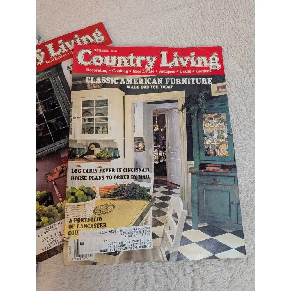 Country Living Magazine Lot - 5 Issues Decorating Cooking Antiques Real Estate